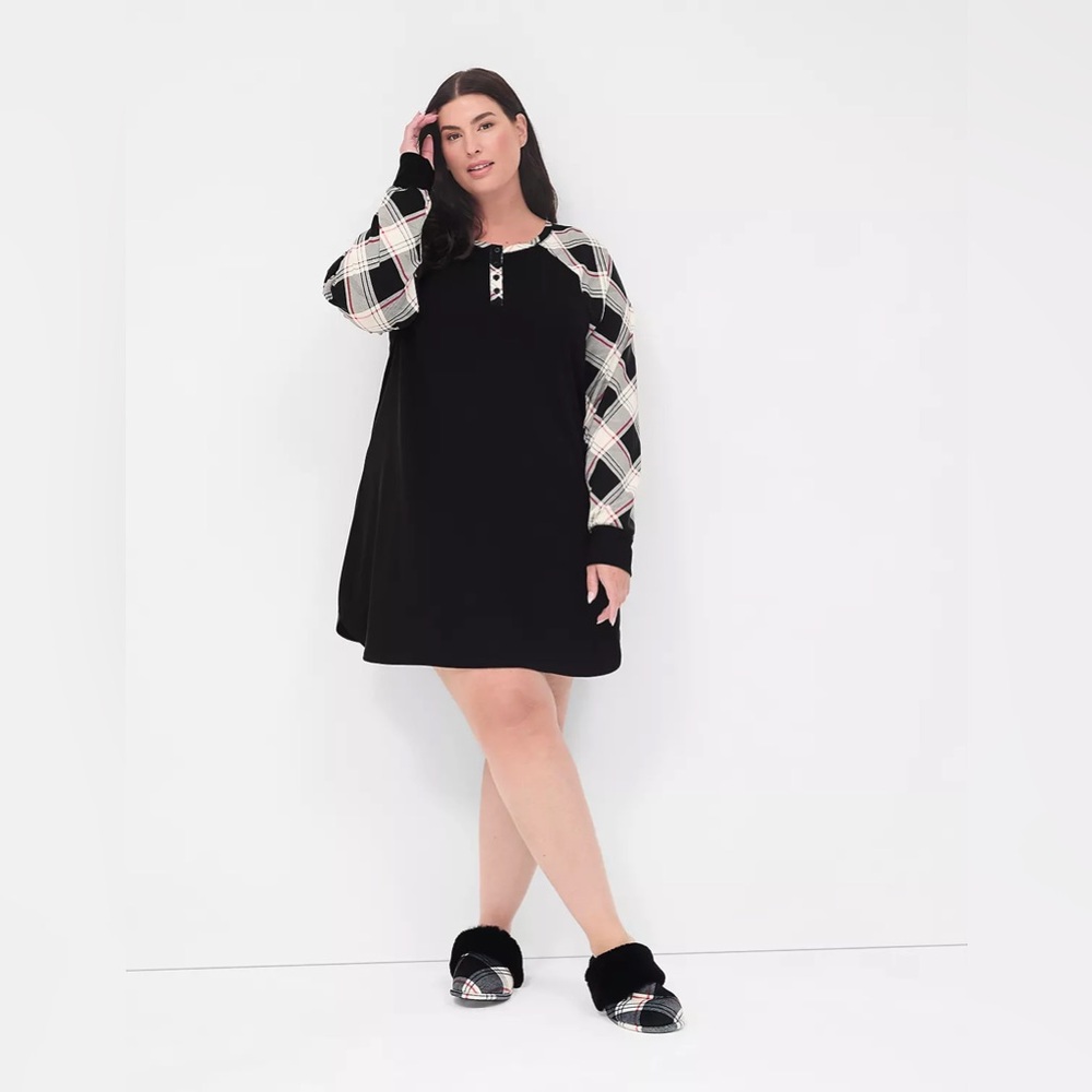 Comfy Cotton Henley Sleepshirt